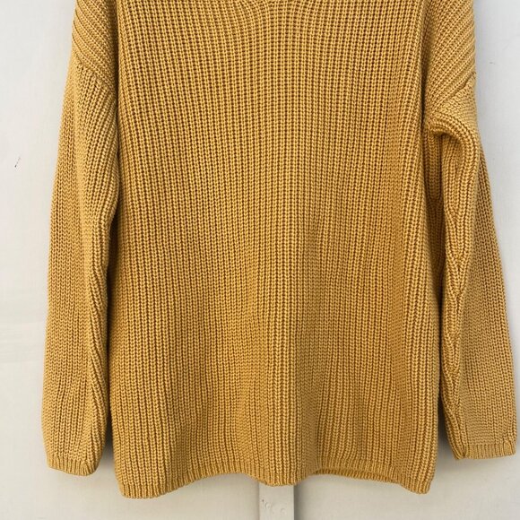 Jenni Kayne Fisherman Organic Cotton Blend Sweater Mustard Yellow - Picture 3 of 14
